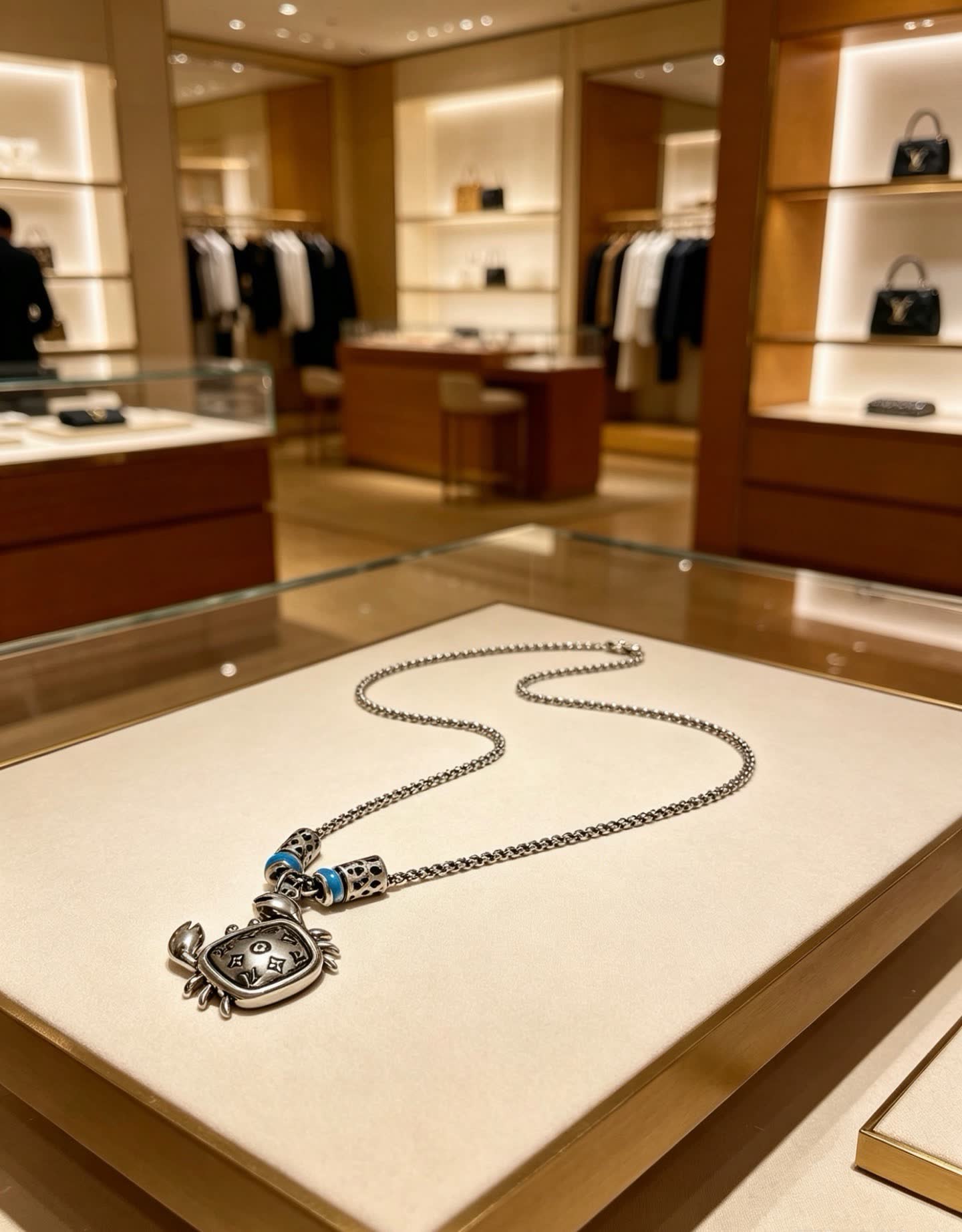 Louis Vuitton Crab Charm Necklace